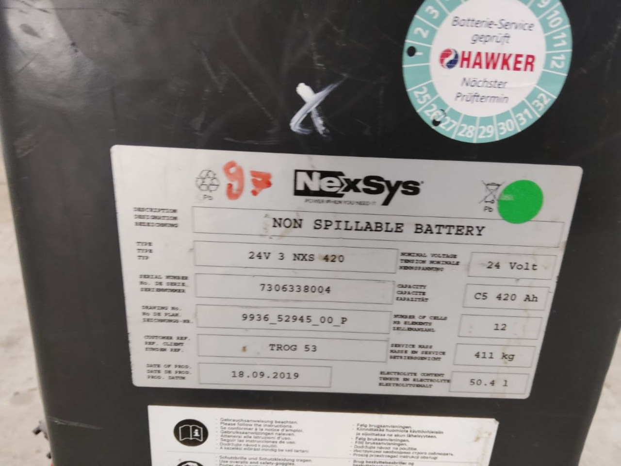 Battery 24V 24V 420Ah - Batterie für Flurförderzeug: das Bild 2 Battery 24V 24V 420Ah - Batterie für Flurförderzeug: das Bild 2