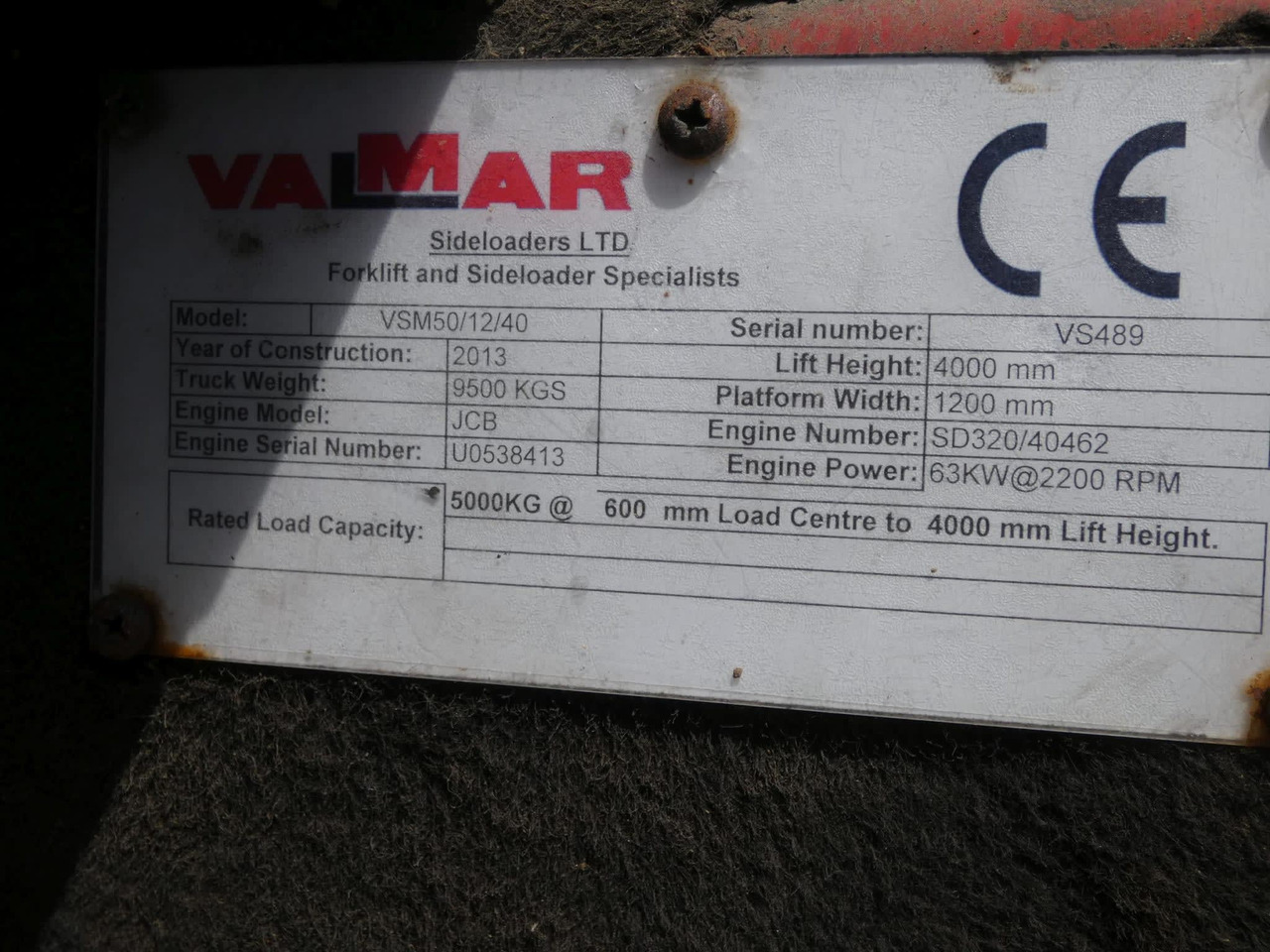 Valmar VSM50/12/40 - Seitenstapler: das Bild 2 Valmar VSM50/12/40 - Seitenstapler: das Bild 2