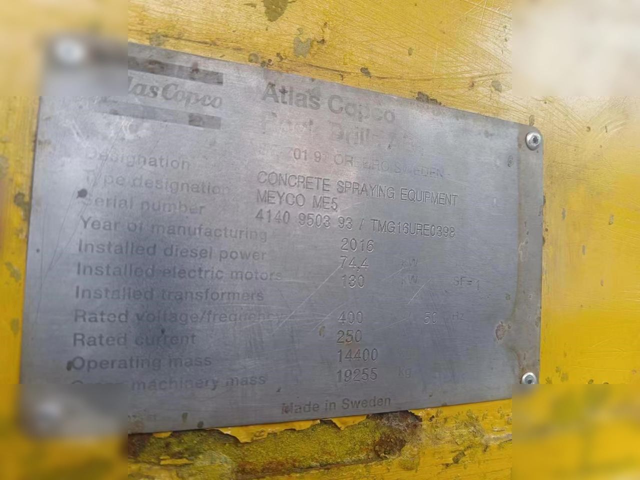 2016 EPIROC MEYCO ME5 MOUNTED ON 2016 ATLAS ARK254K - Betonpumpe: das Bild 5 2016 EPIROC MEYCO ME5 MOUNTED ON 2016 ATLAS ARK254K - Betonpumpe: das Bild 5