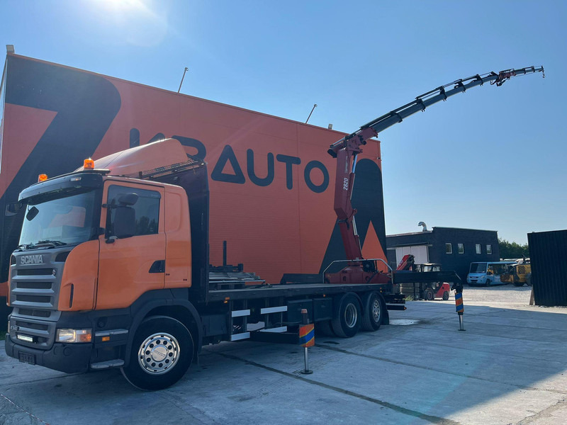 Scania R 340 6x2*4 HMF 2823-K6 + JIB / PLATFORM L=7293 mm - Pritsche LKW, Autokran: das Bild 1 Scania R 340 6x2*4 HMF 2823-K6 + JIB / PLATFORM L=7293 mm - Pritsche LKW, Autokran: das Bild 1