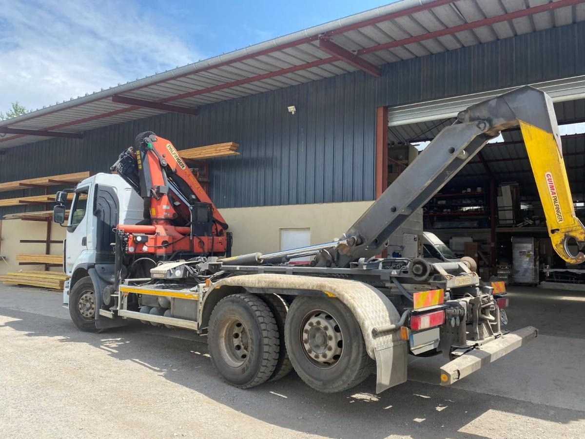 Renault Premium avec grue PALFINGER PK 18000 - Abrollkipper, Autokran: das Bild 1 Renault Premium avec grue PALFINGER PK 18000 - Abrollkipper, Autokran: das Bild 1