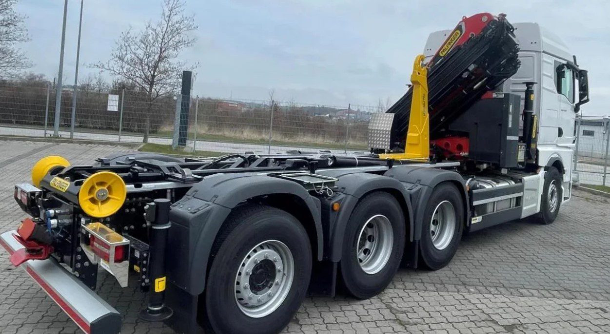 MAN TGS 35.510 8×4 Tridem kranväxlare Palfinger - Abrollkipper, Autokran: das Bild 4 MAN TGS 35.510 8×4 Tridem kranväxlare Palfinger - Abrollkipper, Autokran: das Bild 4
