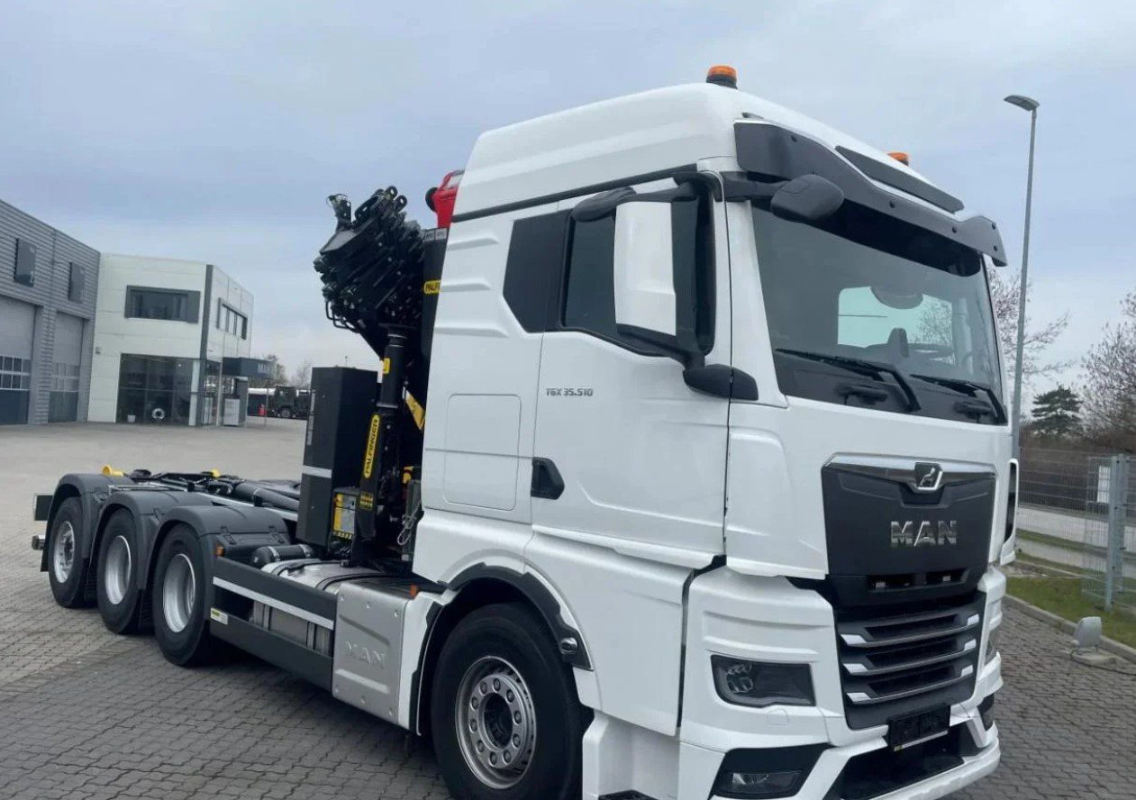 MAN TGS 35.510 8×4 Tridem kranväxlare Palfinger - Abrollkipper, Autokran: das Bild 2 MAN TGS 35.510 8×4 Tridem kranväxlare Palfinger - Abrollkipper, Autokran: das Bild 2