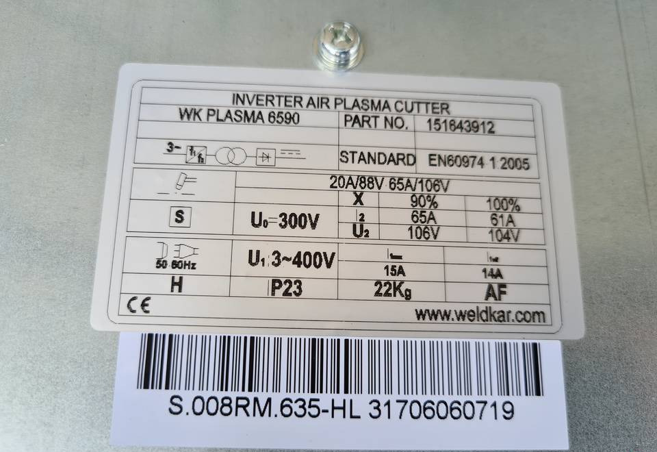 Plazma Przecinarka plazmowa WELDKAR WK Plasma 6590 - Schweissgeräte: das Bild 4 Plazma Przecinarka plazmowa WELDKAR WK Plasma 6590 - Schweissgeräte: das Bild 4