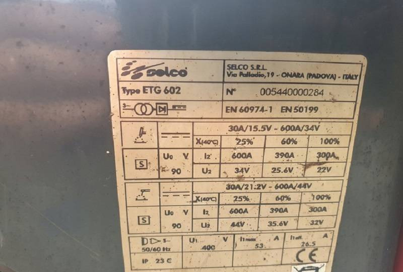 SELCO ETG 602, - Schweissgeräte: das Bild 4 SELCO ETG 602, - Schweissgeräte: das Bild 4