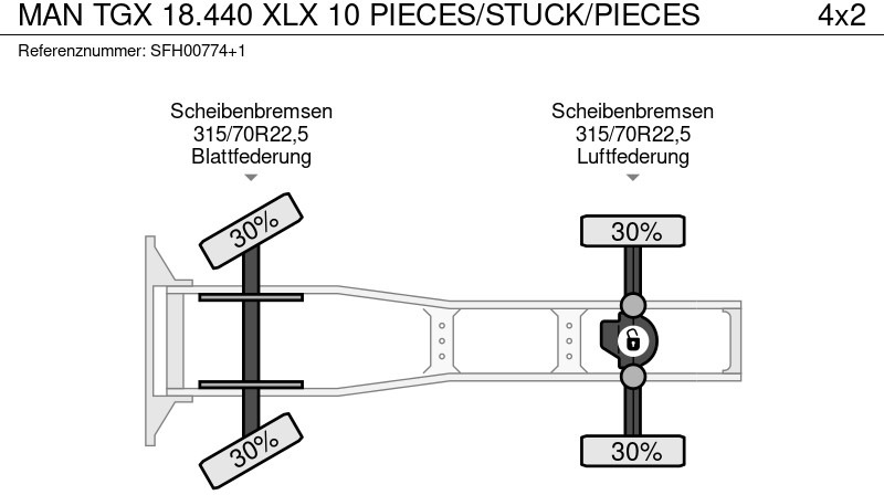 Sattelzugmaschine MAN TGX 18.440 XLX 10 PIECES/STUCK/PIECES: das Bild 14