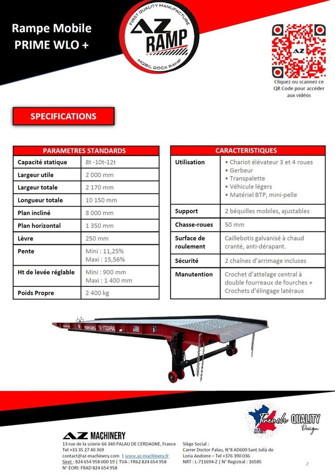 AZ RAMP-PRIME PRIME WLO + 8 . Industrial Mobil Loading Ramp - Verladerampe: das Bild 4 AZ RAMP-PRIME PRIME WLO + 8 . Industrial Mobil Loading Ramp - Verladerampe: das Bild 4