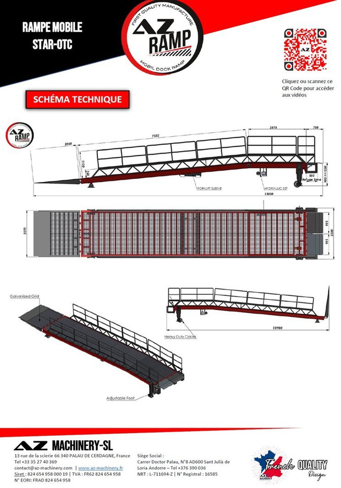 Loading Ramp with with hydraulic folding bridge - AZ RAMP - STAR-OTC- 8T. 8 ton capacity - Verladerampe: das Bild 3 Loading Ramp with with hydraulic folding bridge - AZ RAMP - STAR-OTC- 8T. 8 ton capacity - Verladerampe: das Bild 3