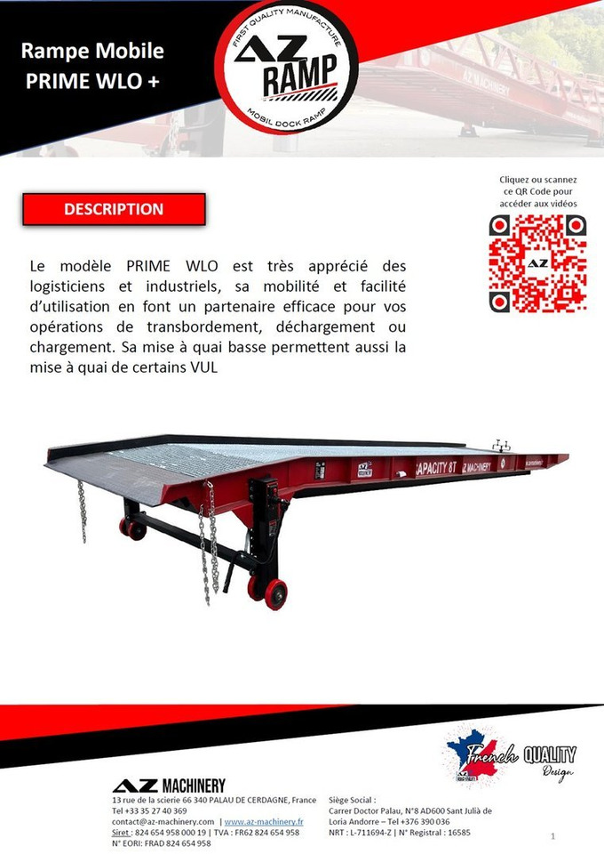 **RENTAL** AZ RAMP-PRIME PRIME WLO + 8 . Industrial Mobil Loading Ramp - Verladerampe: das Bild 3 **RENTAL** AZ RAMP-PRIME PRIME WLO + 8 . Industrial Mobil Loading Ramp - Verladerampe: das Bild 3