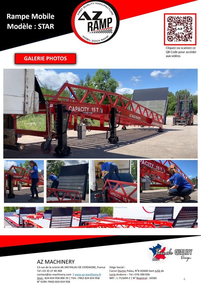 **RENTAL** Loading Ramp with with hydraulic tilting bridge - AZ RAMP - STAR- 8T. 8 ton capacity - Verladerampe: das Bild 5 **RENTAL** Loading Ramp with with hydraulic tilting bridge - AZ RAMP - STAR- 8T. 8 ton capacity - Verladerampe: das Bild 5