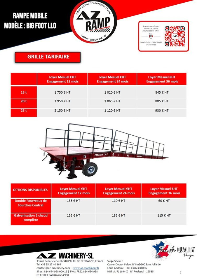 **RENTAL**Wide Mobile dock ramp, uncouplable AZ RAMP BIG FOOT LLO 20 T - Verladerampe: das Bild 2 **RENTAL**Wide Mobile dock ramp, uncouplable AZ RAMP BIG FOOT LLO 20 T - Verladerampe: das Bild 2