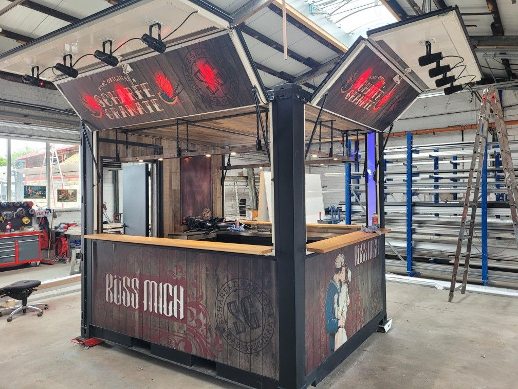 Premium Container Mobile Bar Event Food Truck Kn - Wechselaufbau/ Container: das Bild 1 Premium Container Mobile Bar Event Food Truck Kn - Wechselaufbau/ Container: das Bild 1