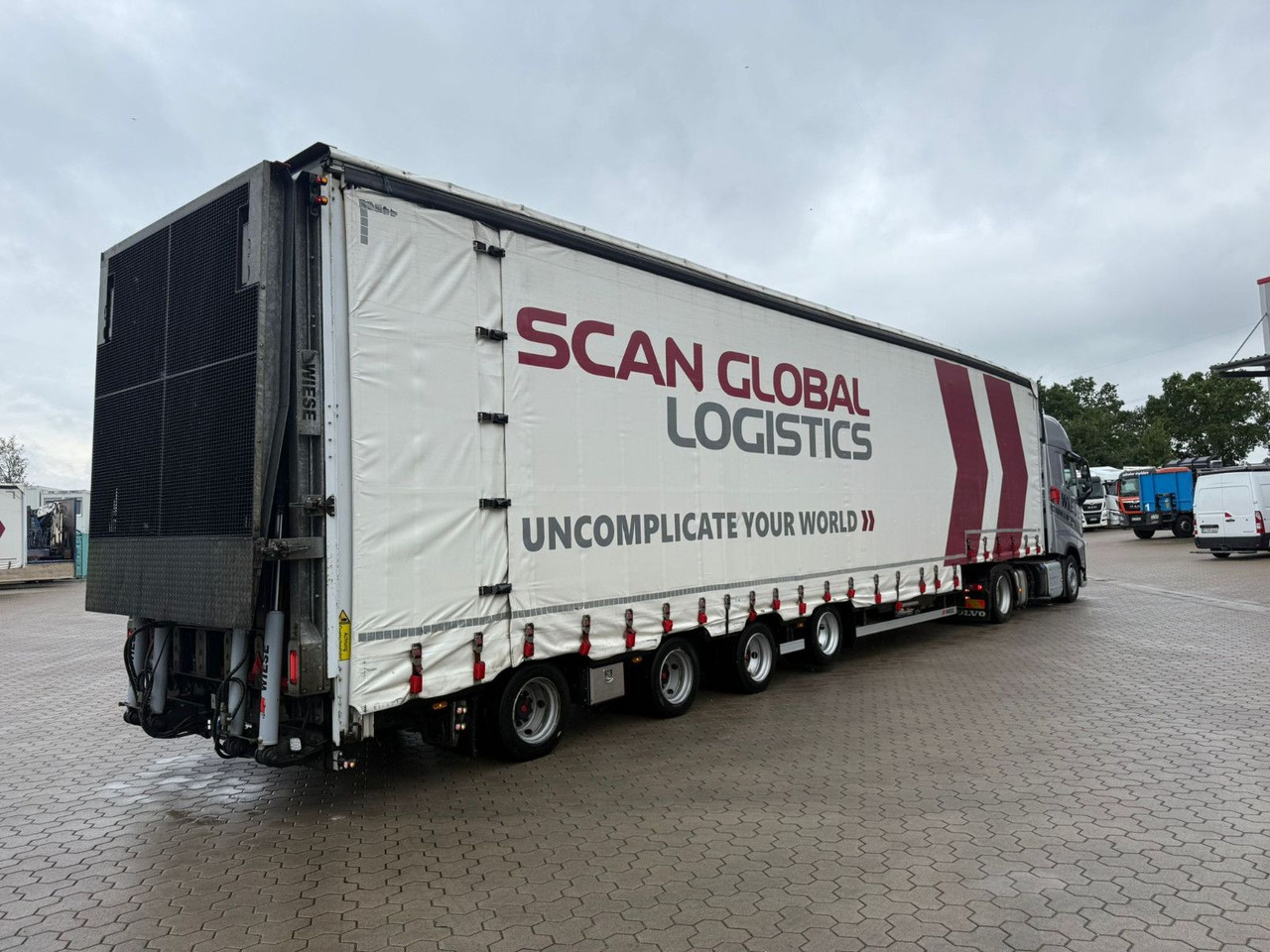 Wiese 4-Achs Mega Gabelstaplertransporter Rampe - Tieflader Auflieger: das Bild 2 Wiese 4-Achs Mega Gabelstaplertransporter Rampe - Tieflader Auflieger: das Bild 2