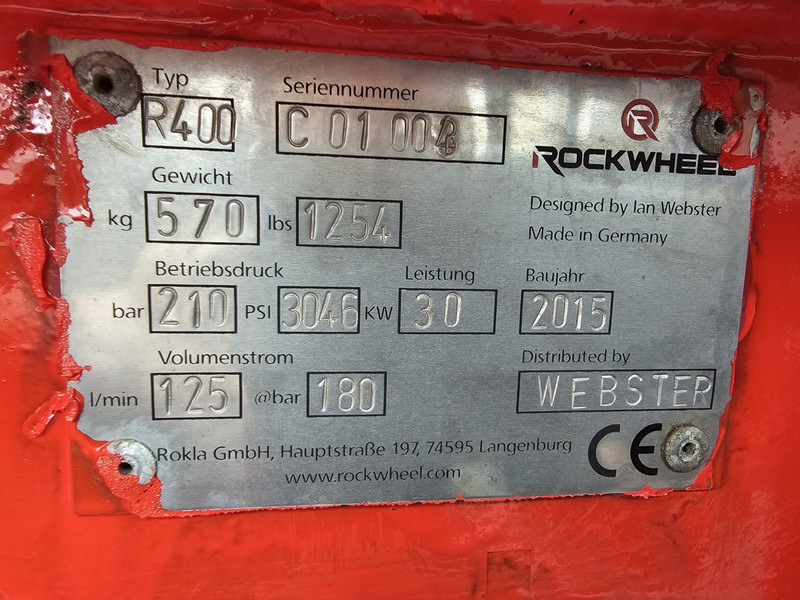 Anbauteil für Baumaschine rockwheel r400 cw10 asvaltfrees frais cw 10 demarec rockwheel epirock: das Bild 6