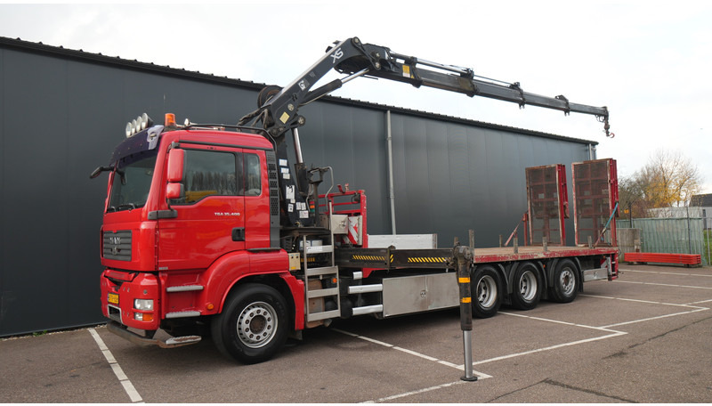 MAN TGA 35.400 8X4 MACHINE/CAR TRANSPORT WITH HIAB 244 EP-4 HI-DUO CRANE 364.000KM - Autokran: das Bild 2 MAN TGA 35.400 8X4 MACHINE/CAR TRANSPORT WITH HIAB 244 EP-4 HI-DUO CRANE 364.000KM - Autokran: das Bild 2