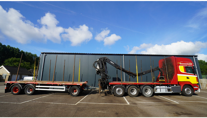 Scania R 580 V8 8X4 LOGTRANSPORT COMBI WITH MTDK YEAR 2012 TRAILER KESLA 46 CRANE - Holztransporter, Autokran: das Bild 4 Scania R 580 V8 8X4 LOGTRANSPORT COMBI WITH MTDK YEAR 2012 TRAILER KESLA 46 CRANE - Holztransporter, Autokran: das Bild 4