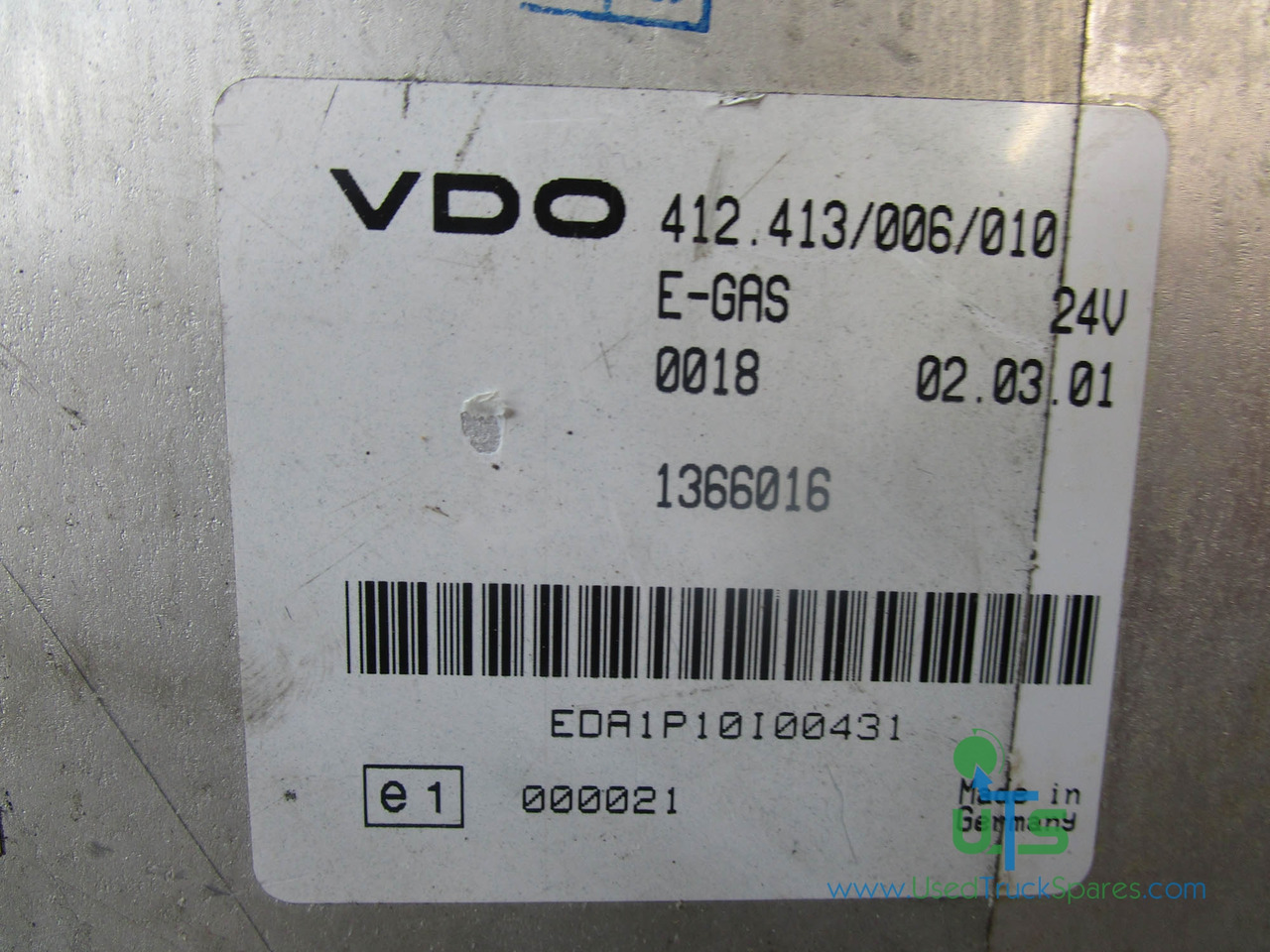 DAF EGAS THROTTLE CONTROL VDO ECU P/NO 412.413/006/010 - Steuergerät für LKW: das Bild 3 DAF EGAS THROTTLE CONTROL VDO ECU P/NO 412.413/006/010 - Steuergerät für LKW: das Bild 3