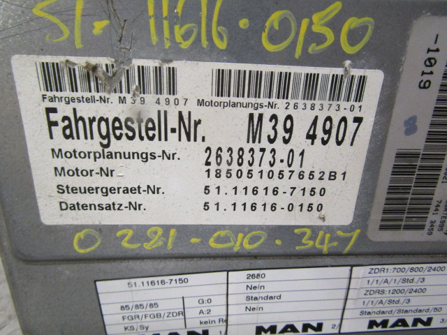 MAN ECM 280 ENGINE ECU P/NO 02811010347 - Steuergerät für LKW: das Bild 2 MAN ECM 280 ENGINE ECU P/NO 02811010347 - Steuergerät für LKW: das Bild 2