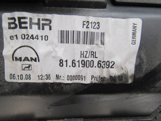 MAN TGM / TGS CAB HEATER MATRIX COMPLETE 81-619006392 - Fahrerhaus und Interieur für LKW: das Bild 2 MAN TGM / TGS CAB HEATER MATRIX COMPLETE 81-619006392 - Fahrerhaus und Interieur für LKW: das Bild 2