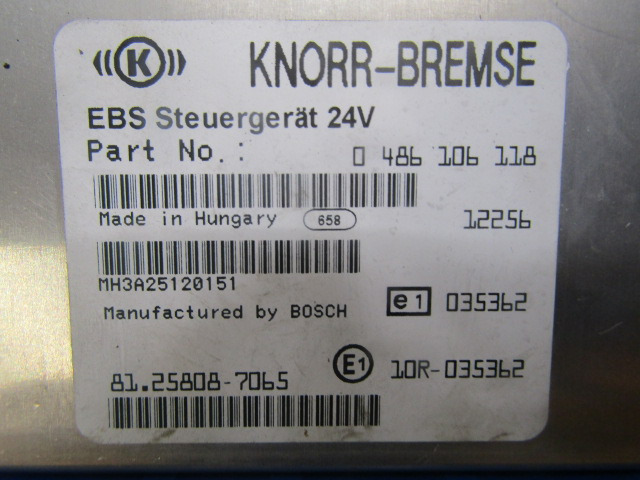MAN TGS EBS ECU P/NO 81.25808.7065 - Steuergerät für LKW: das Bild 2 MAN TGS EBS ECU P/NO 81.25808.7065 - Steuergerät für LKW: das Bild 2