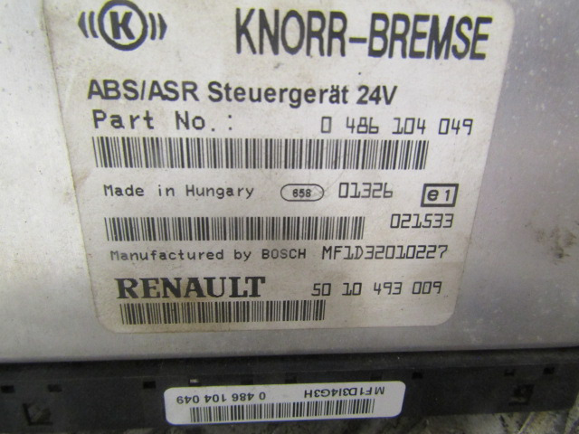 RENAULT MIDLUM DCI ABS/ASR ECU P/NO 486104049/5010453009 - Elektrische Ausrüstung für LKW: das Bild 2 RENAULT MIDLUM DCI ABS/ASR ECU P/NO 486104049/5010453009 - Elektrische Ausrüstung für LKW: das Bild 2
