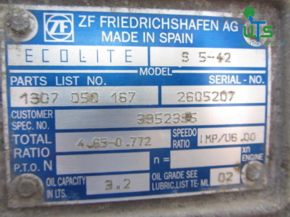 VOLVO FLC 7.5TON 5 SPEED GEARBOX TYPE S5.42 - Getriebe für LKW: das Bild 2 VOLVO FLC 7.5TON 5 SPEED GEARBOX TYPE S5.42 - Getriebe für LKW: das Bild 2