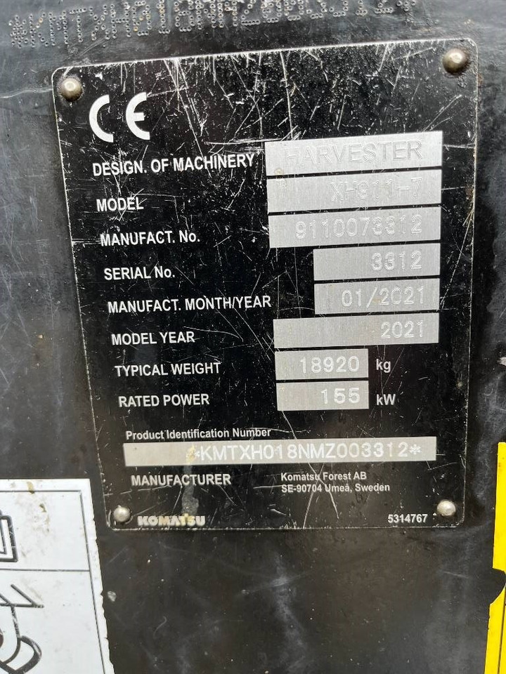 Harvester Komatsu 911.7: das Bild 13