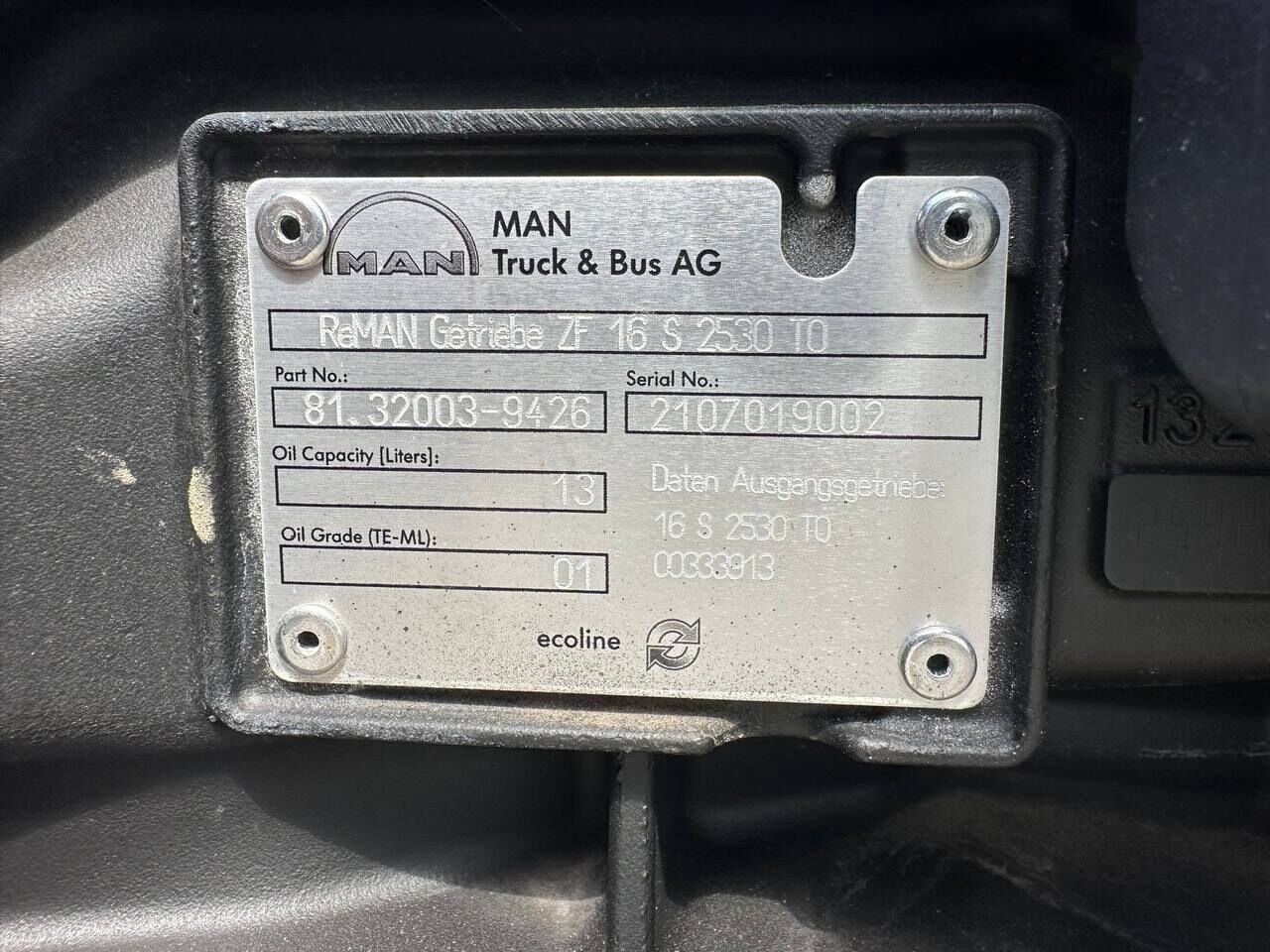 MAN 16 S 2530 TO MAN - Getriebe für LKW: das Bild 2 MAN 16 S 2530 TO MAN - Getriebe für LKW: das Bild 2