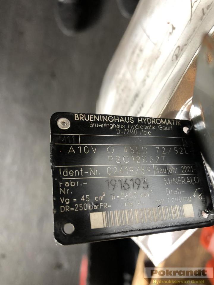 Rexroth A10VO60DFR1-52L-PWC12K04 + A10VO45ED72-52-PSC12K52T + A10VSO18DR-31L-PSCN00 - Hydraulikpumpe: das Bild 4 Rexroth A10VO60DFR1-52L-PWC12K04 + A10VO45ED72-52-PSC12K52T + A10VSO18DR-31L-PSCN00 - Hydraulikpumpe: das Bild 4