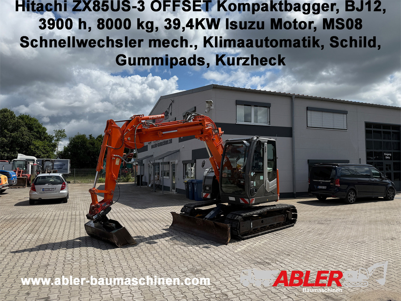 Hitachi ZX85 US-3 OFFSET Kompaktbagger MS08 - Bagger: das Bild 1 Hitachi ZX85 US-3 OFFSET Kompaktbagger MS08 - Bagger: das Bild 1