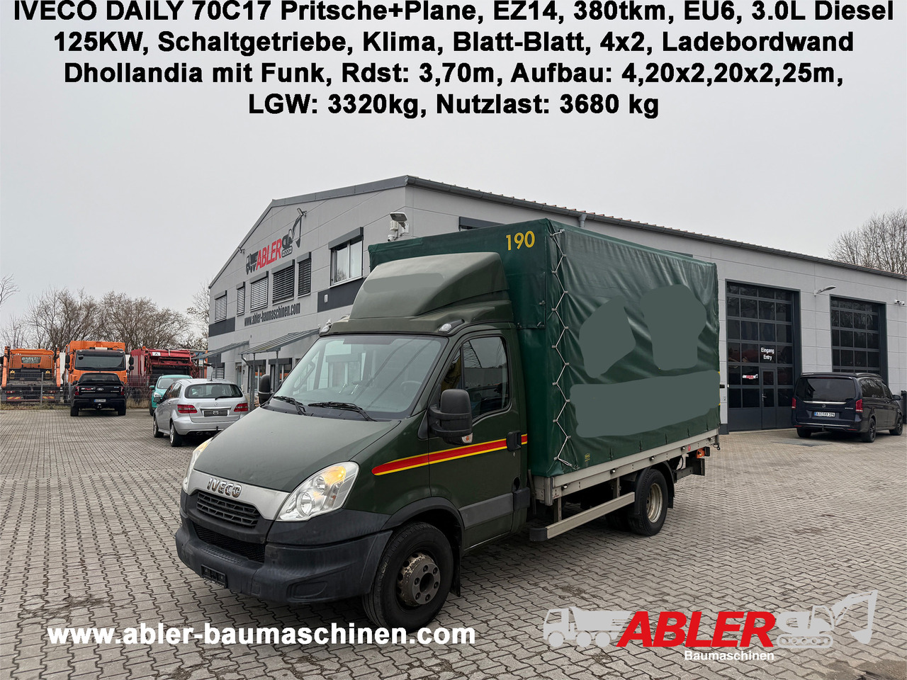 IVECO DAILY 70C17 Pritsche Plane LBW - Planen Transporter: das Bild 1 IVECO DAILY 70C17 Pritsche Plane LBW - Planen Transporter: das Bild 1