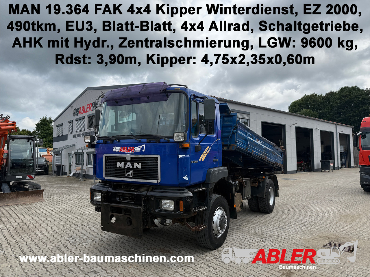 MAN 19.364 3-Seiten-Kipper Allrad Winterdienst - Kipper: das Bild 1 MAN 19.364 3-Seiten-Kipper Allrad Winterdienst - Kipper: das Bild 1