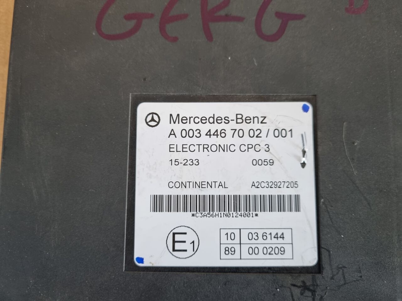 Continental ELECTRONIC CPC 3 A 0044465602 Mercedes-Benz ACTROS MP4 EURO 6 - Steuergerät für LKW: das Bild 2 Continental ELECTRONIC CPC 3 A 0044465602 Mercedes-Benz ACTROS MP4 EURO 6 - Steuergerät für LKW: das Bild 2