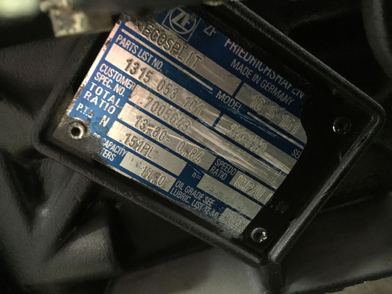 ZF ATF 60-4 gearbox EcoSplit 16-S-151 - Getriebe für Mobilkran: das Bild 5 ZF ATF 60-4 gearbox EcoSplit 16-S-151 - Getriebe für Mobilkran: das Bild 5