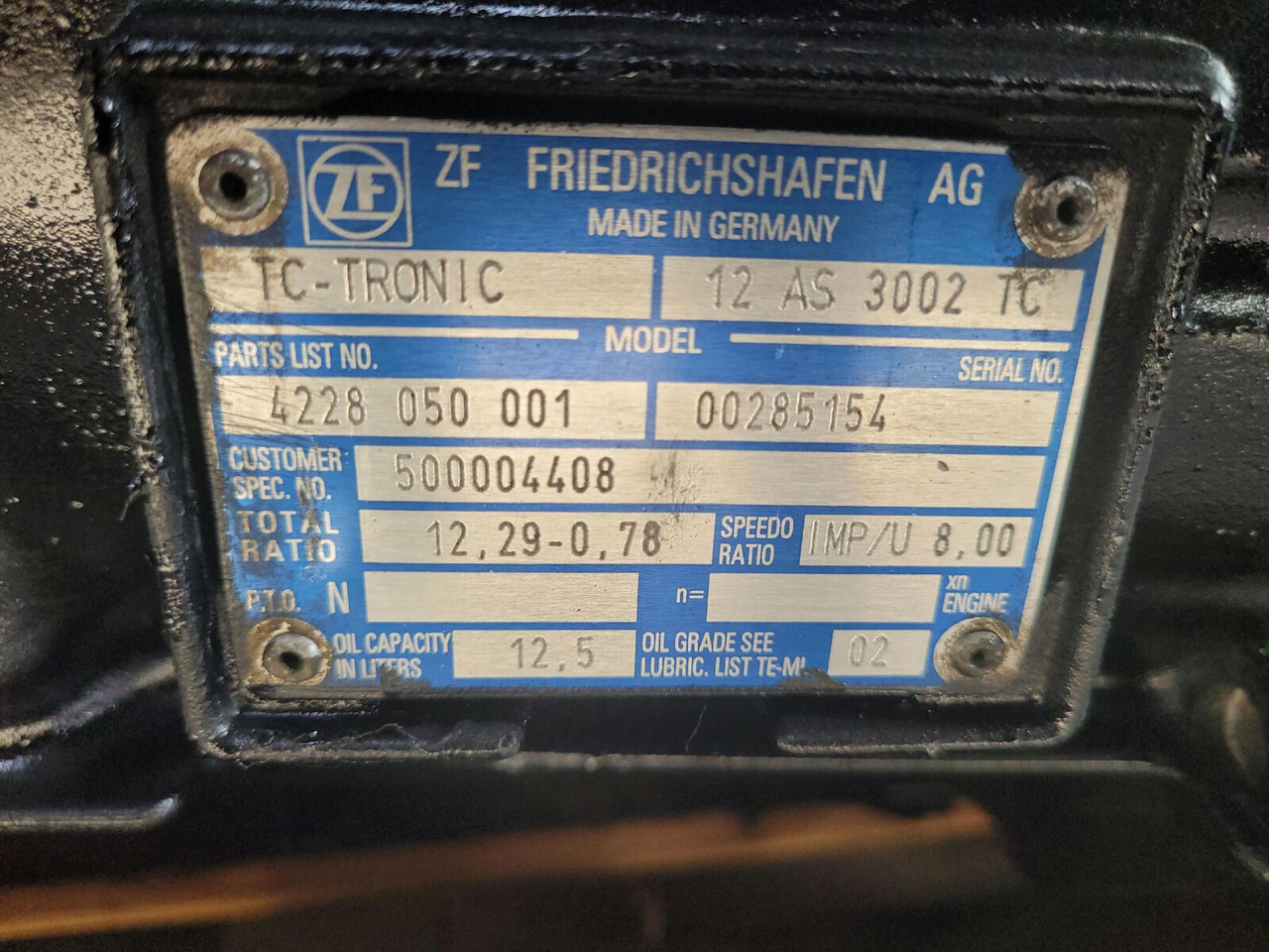 ZF LTM 1250-6.1 gearbox TC tronic 12 AS 3002 TC - Getriebe für Mobilkran: das Bild 5 ZF LTM 1250-6.1 gearbox TC tronic 12 AS 3002 TC - Getriebe für Mobilkran: das Bild 5