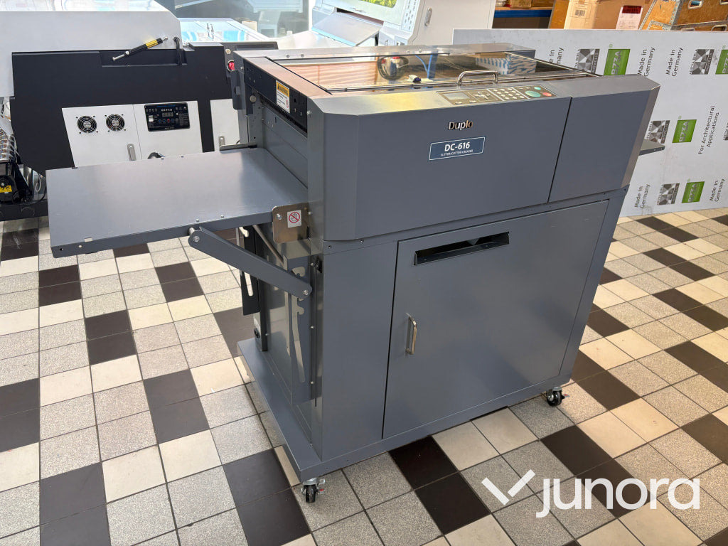 Visitkorts skärare Duplo DC-616 – Slitter, Cutter & Creaser - Papierschneidemaschine: das Bild 1 Visitkorts skärare Duplo DC-616 – Slitter, Cutter & Creaser - Papierschneidemaschine: das Bild 1