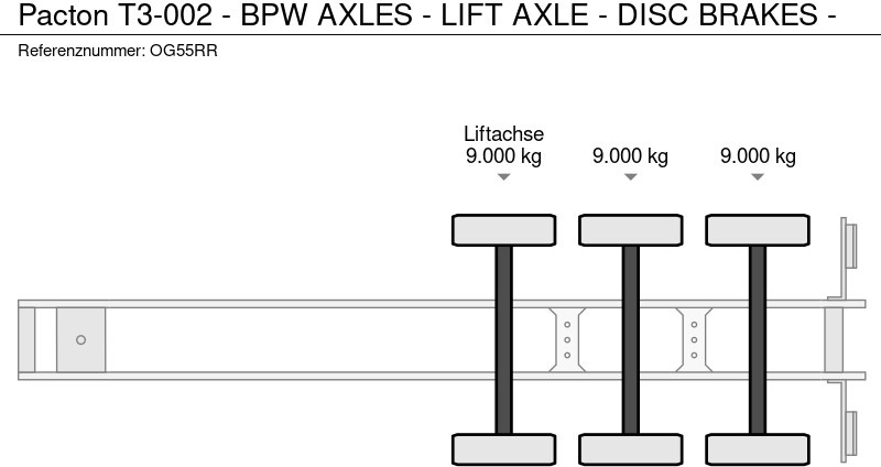 Koffer Auflieger Pacton T3-002 - BPW AXLES - LIFT AXLE - DISC BRAKES -: das Bild 6