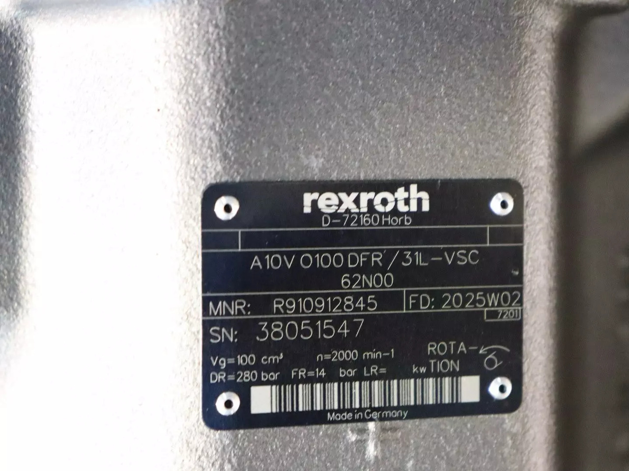 REXROTH A10VO100DFR/31L-VSC62N00 - Hydraulikpumpe für Flurförderzeug: das Bild 4 REXROTH A10VO100DFR/31L-VSC62N00 - Hydraulikpumpe für Flurförderzeug: das Bild 4