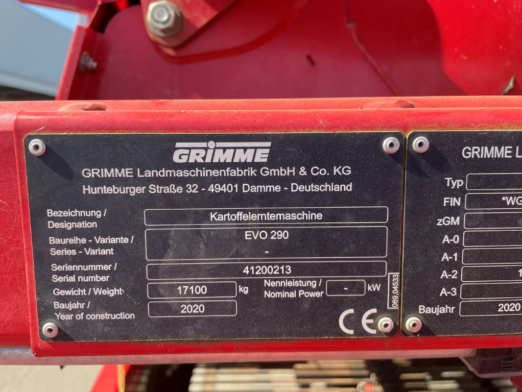 Erntemaschine Grimme EVO 290 AirSep: das Bild 39