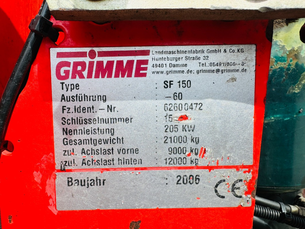Grimme SF-150-60-UB - Kartoffelroder: das Bild 2 Grimme SF-150-60-UB - Kartoffelroder: das Bild 2