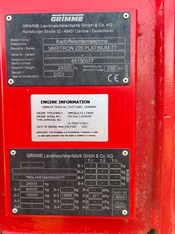 Grimme VARITRON 220 PLATINUM TT - Erntemaschine: das Bild 4 Grimme VARITRON 220 PLATINUM TT - Erntemaschine: das Bild 4