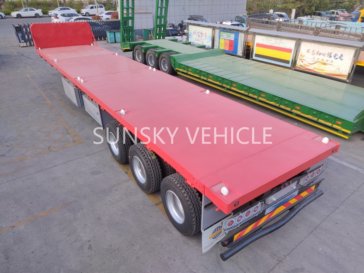 SUNSKY Flatbed Trailer with henred type axles and suspension - Pritschenauflieger/ Plattformauflieger: das Bild 2 SUNSKY Flatbed Trailer with henred type axles and suspension - Pritschenauflieger/ Plattformauflieger: das Bild 2