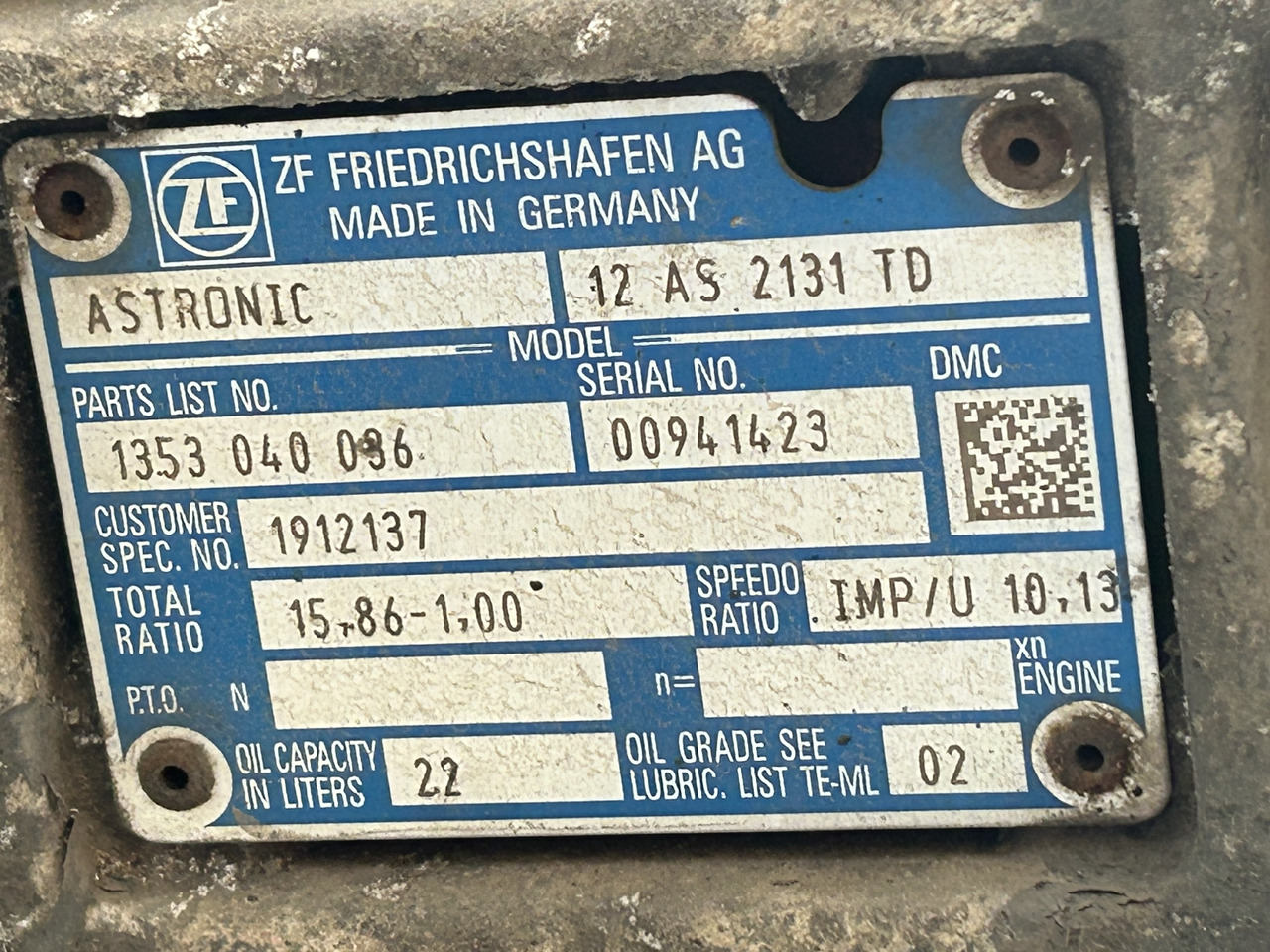 12AS2131 TD WITH INTARDER DAF XF 106 - Getriebe für LKW: das Bild 3 12AS2131 TD WITH INTARDER DAF XF 106 - Getriebe für LKW: das Bild 3