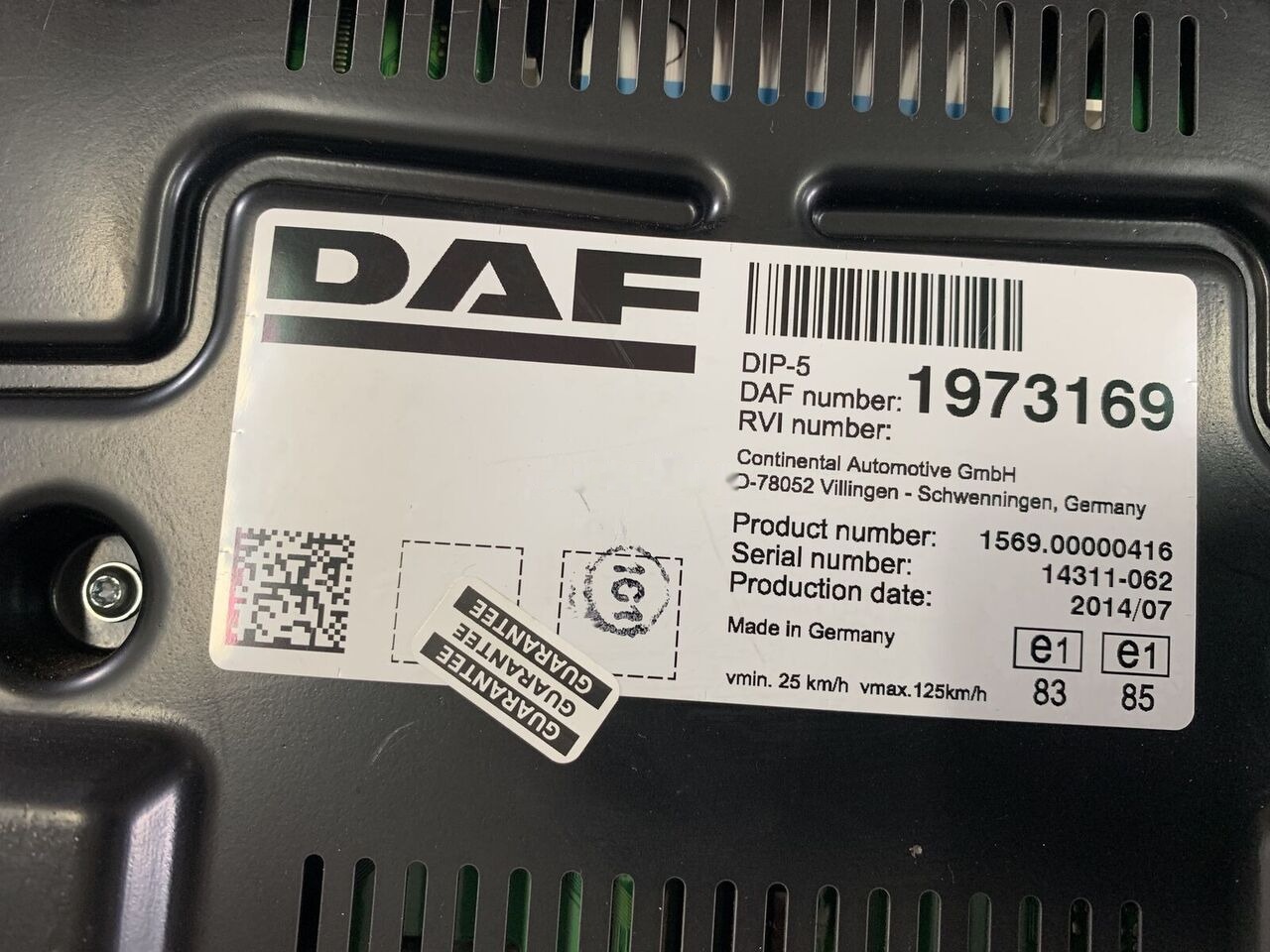 DAF XF 106 1973169 DAF XF 106 truck - Tachograph für LKW: das Bild 2 DAF XF 106 1973169 DAF XF 106 truck - Tachograph für LKW: das Bild 2
