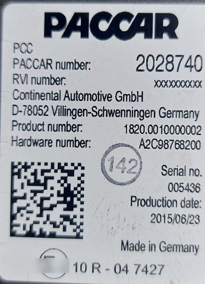 Paccar 2028740 DAF XF 106 truck - Steuergerät für LKW: das Bild 2 Paccar 2028740 DAF XF 106 truck - Steuergerät für LKW: das Bild 2