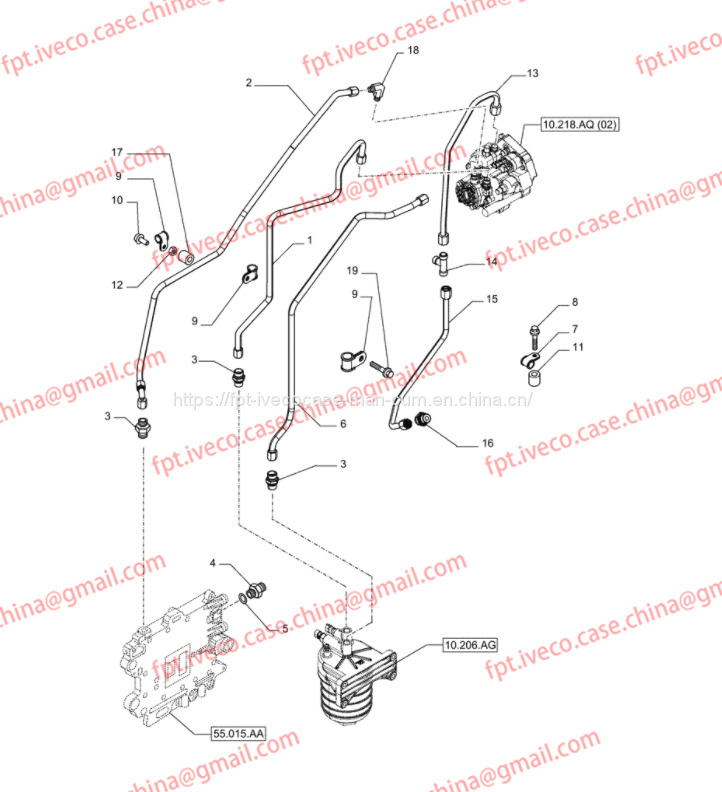 FPT IVECO CASE Cursor9 F2CFE614A*B041/F2CGE614F*V004 5802431166 Low Pressure Pipe5801625122 - Kraftstoffaufbereitung/ Kraftstoffförderung: das Bild 1 FPT IVECO CASE Cursor9 F2CFE614A*B041/F2CGE614F*V004 5802431166 Low Pressure Pipe5801625122 - Kraftstoffaufbereitung/ Kraftstoffförderung: das Bild 1