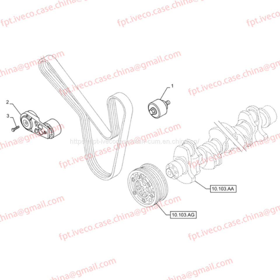 FPT IVECO CASE Cursor9 F2CFE614A*B041/F2CGE614F*V004 5802431166 TIGHTENING WHEEL504315786 - Riemenspanner: das Bild 3 FPT IVECO CASE Cursor9 F2CFE614A*B041/F2CGE614F*V004 5802431166 TIGHTENING WHEEL504315786 - Riemenspanner: das Bild 3