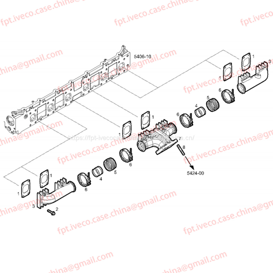 FPT IVECO CASE Cursor9Bus F2CFE612D*J231/F2CFE612A*J098 5802748674 EXHAUST MANIFOLD 5001857221 99453911 - Abgaskrümmer für Bus: das Bild 3 FPT IVECO CASE Cursor9Bus F2CFE612D*J231/F2CFE612A*J098 5802748674 EXHAUST MANIFOLD 5001857221 99453911 - Abgaskrümmer für Bus: das Bild 3