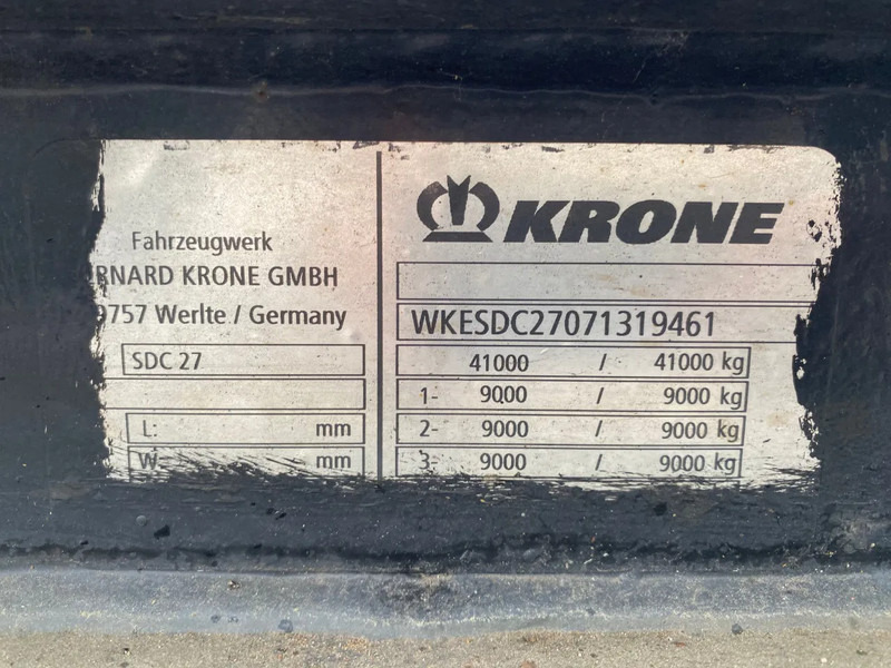 Leasing für Krone SDC 27 / Container Chassis / BPW + Drum / Lift Axle Krone SDC 27 / Container Chassis / BPW + Drum / Lift Axle: das Bild 8