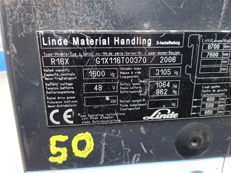 Schubmaststapler Linde R16X / 1600 kg / Reachtruck: das Bild 11